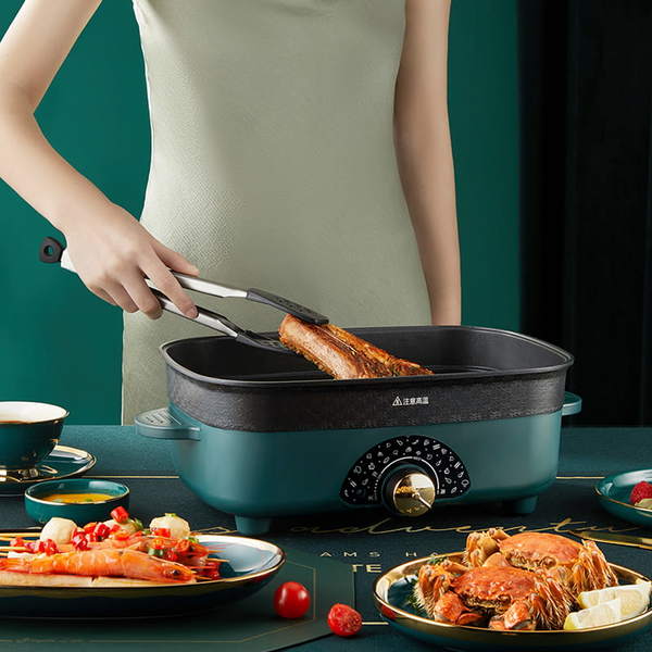 TG651 Green 5.5L Easy Cleanup Electric Skillet, Roast, Fry and Steam